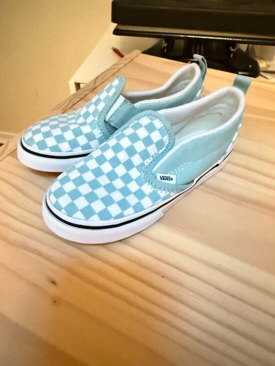 Vans Other - Vans Checkerboard Slip-On Shoes Toddler Size 10 Blue/ White